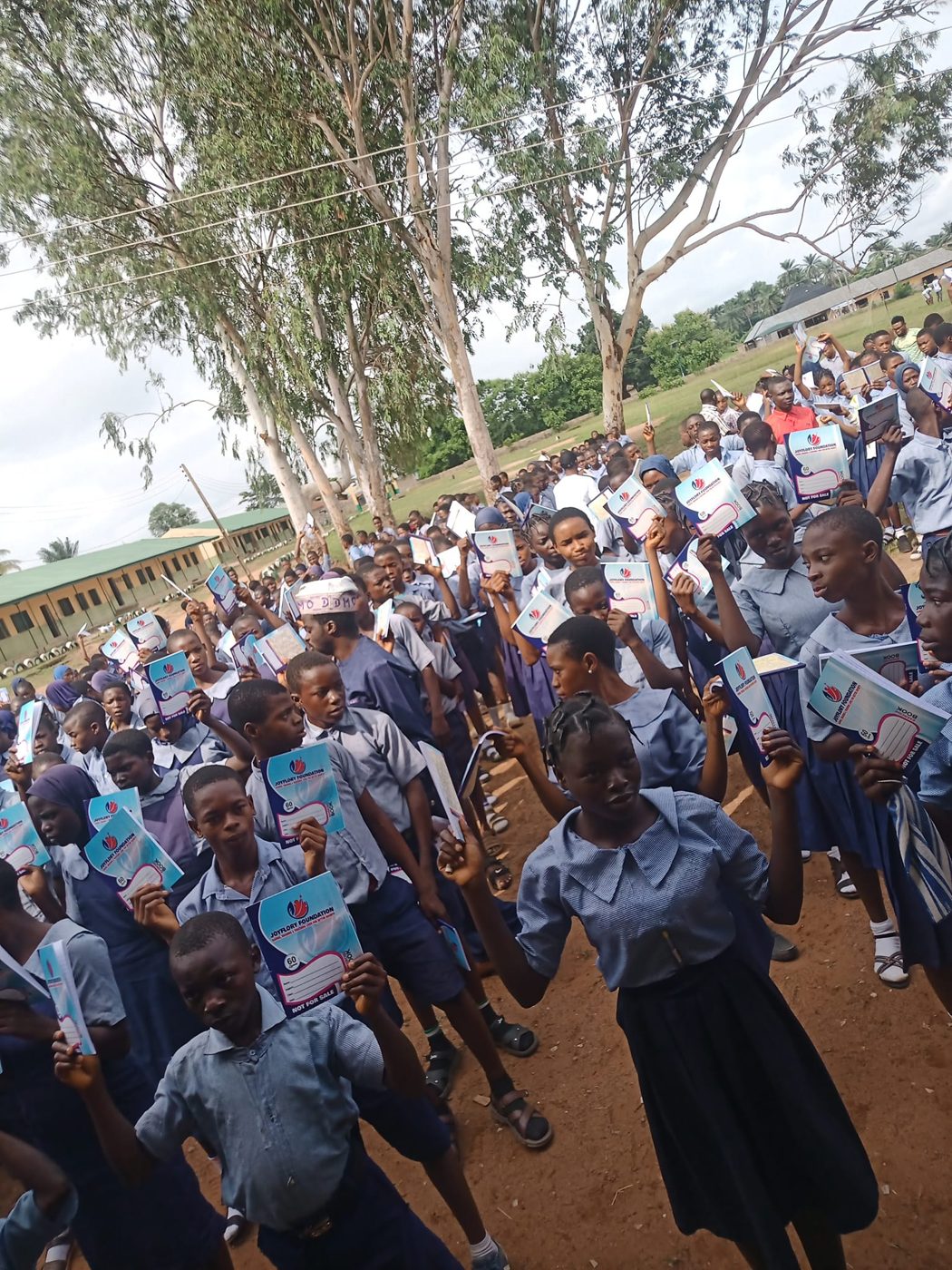 Earlier notebook distribution at Odo-Otin Grammar School, Okuku