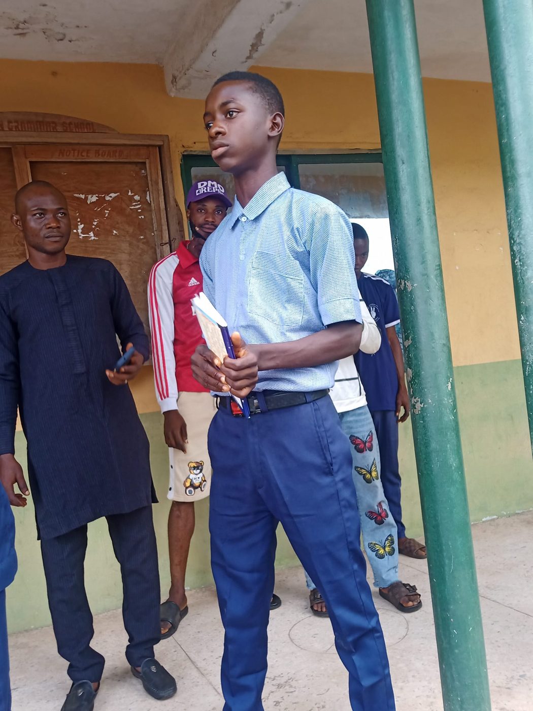 Earlier notebook distribution at Odo-Otin Grammar School, Okuku