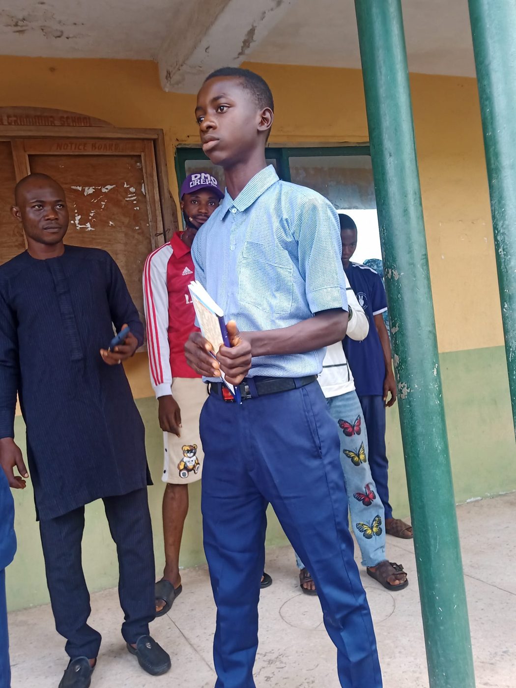 Earlier notebook distribution at Odo-Otin Grammar School, Okuku