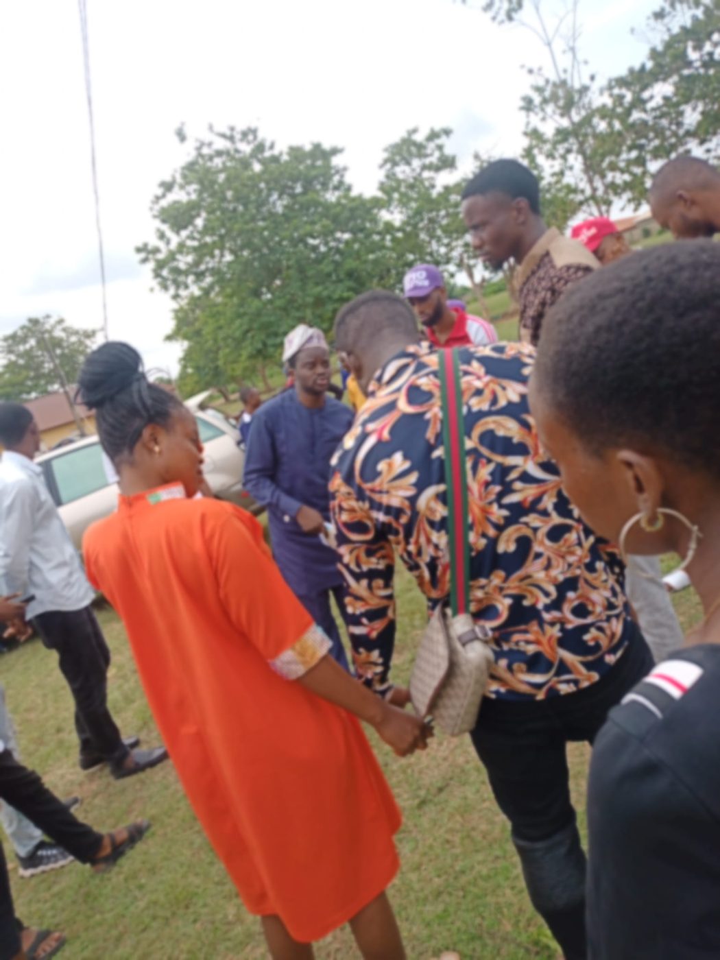Earlier notebook distribution at Oyinlola Comprehensive High School, Okuku