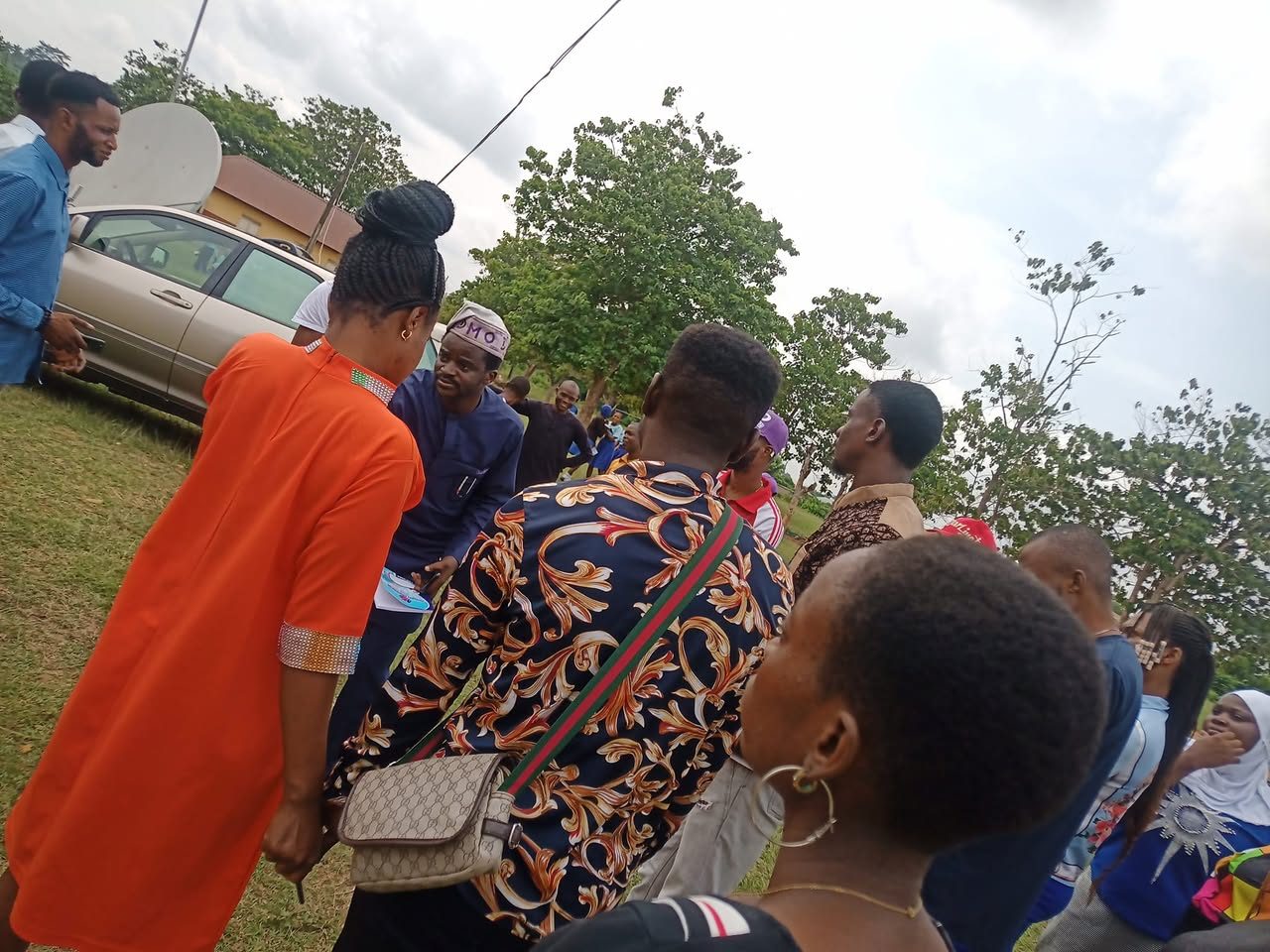 Earlier notebook distribution at Oyinlola Comprehensive High School, Okuku