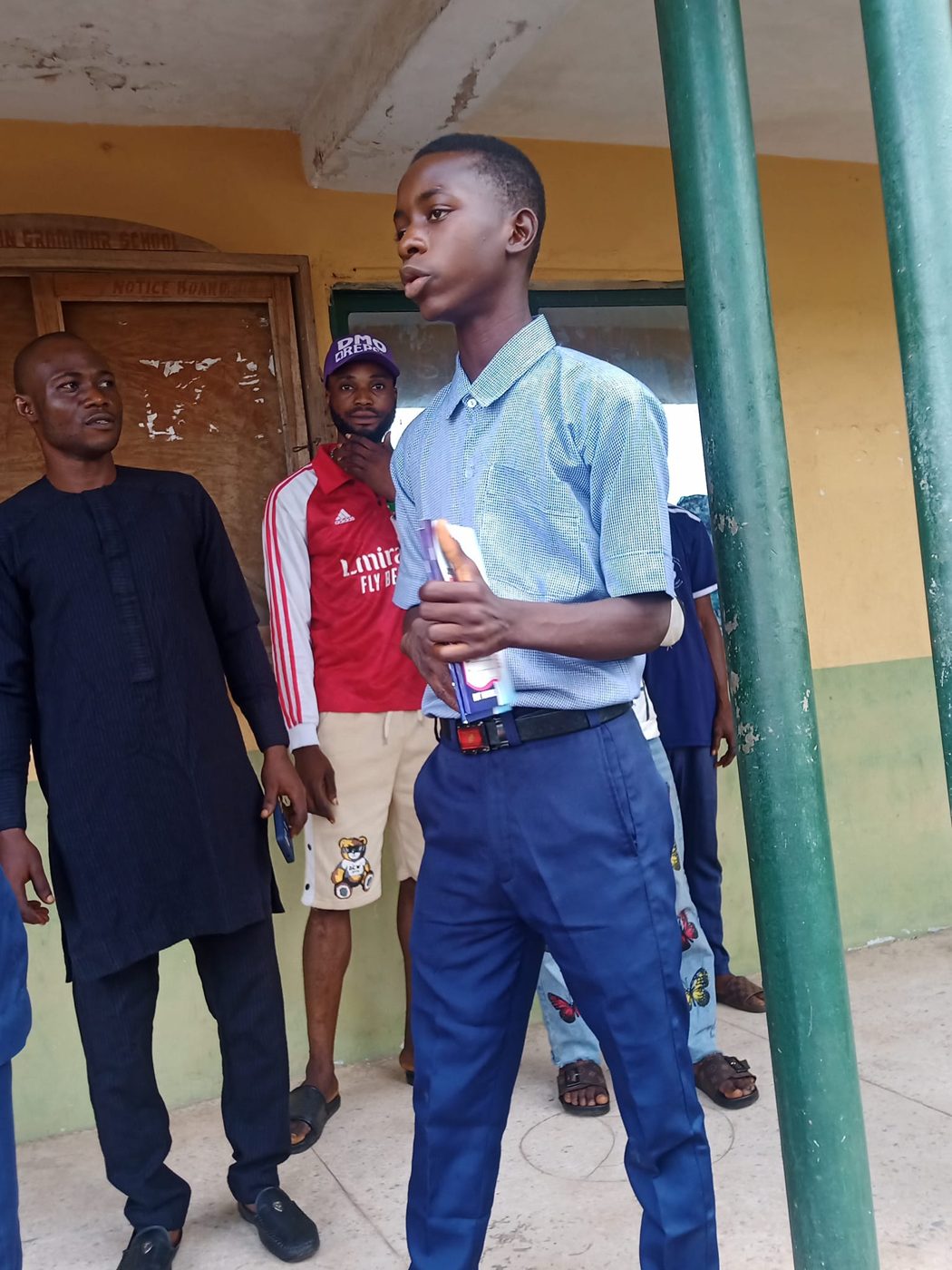 Earlier notebook distribution at Odo-Otin Grammar School, Okuku